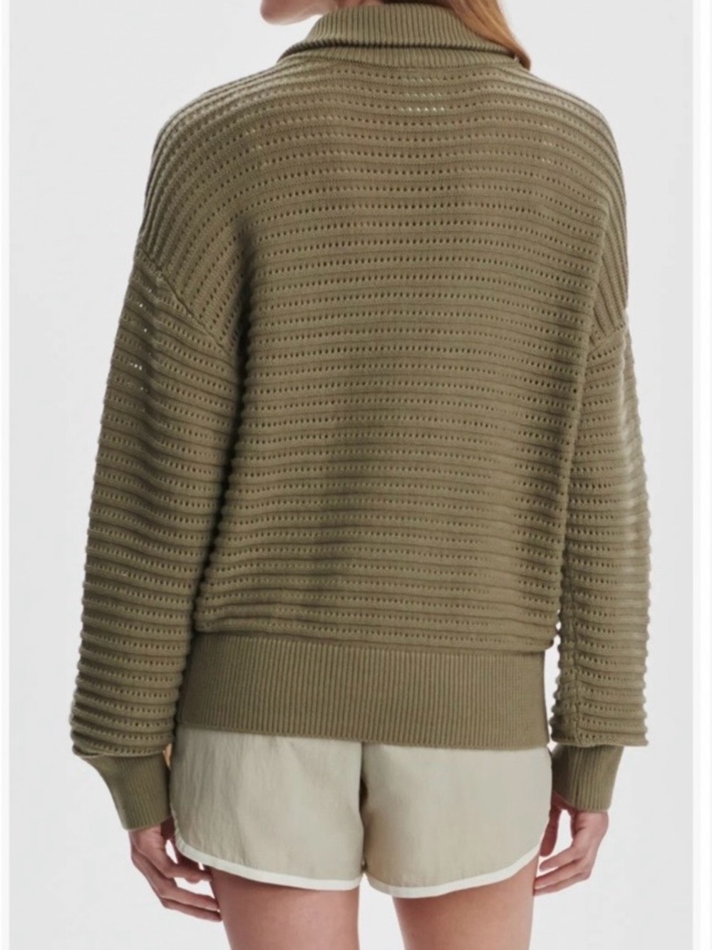 Varley Tara Pointelle Half-Zip Sweater - Picture 6 of 7